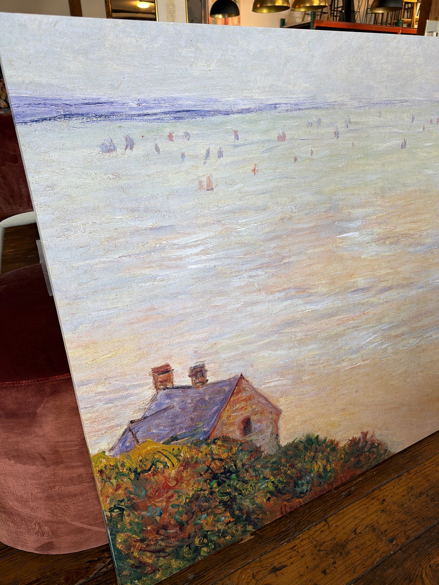 38x48 The Hut at Trouville, Low Tide canvas by Monet 🌊