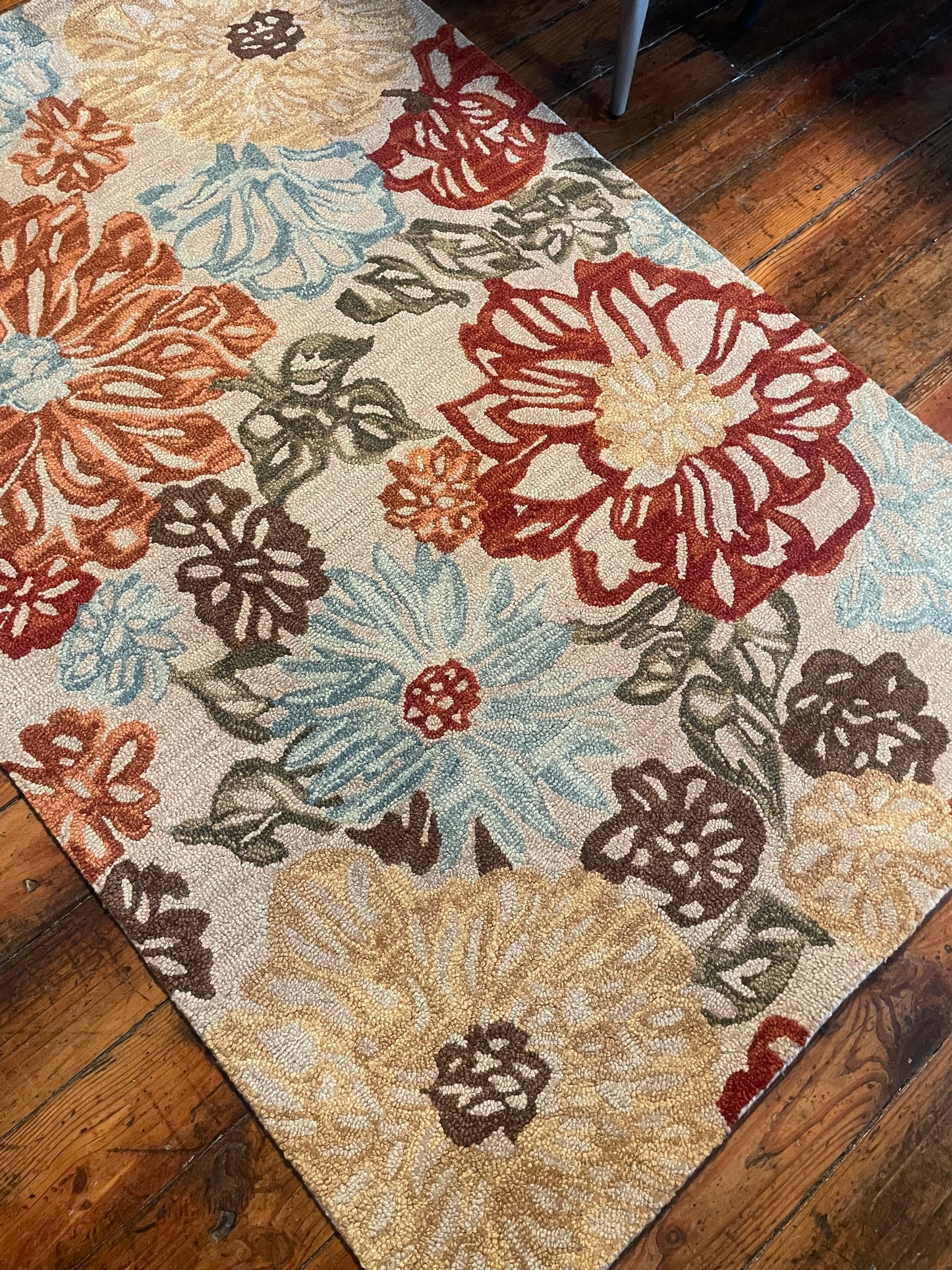 3’6” x 5’6” botanical Momeni wool rug 🌺
