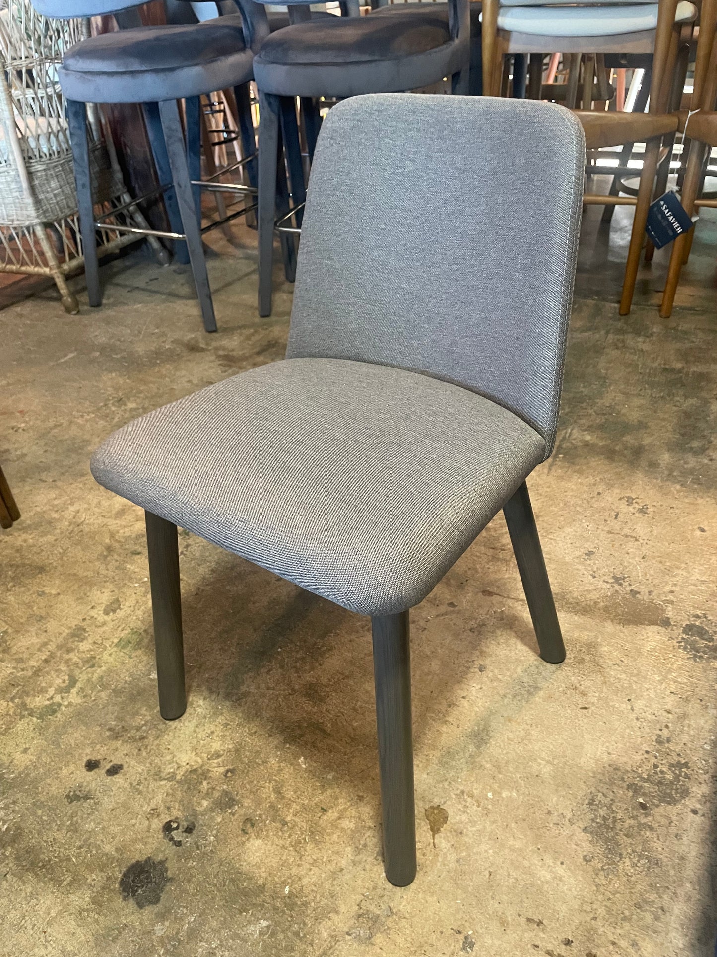 Pewter & smoke small Blu Dot chair 🩶