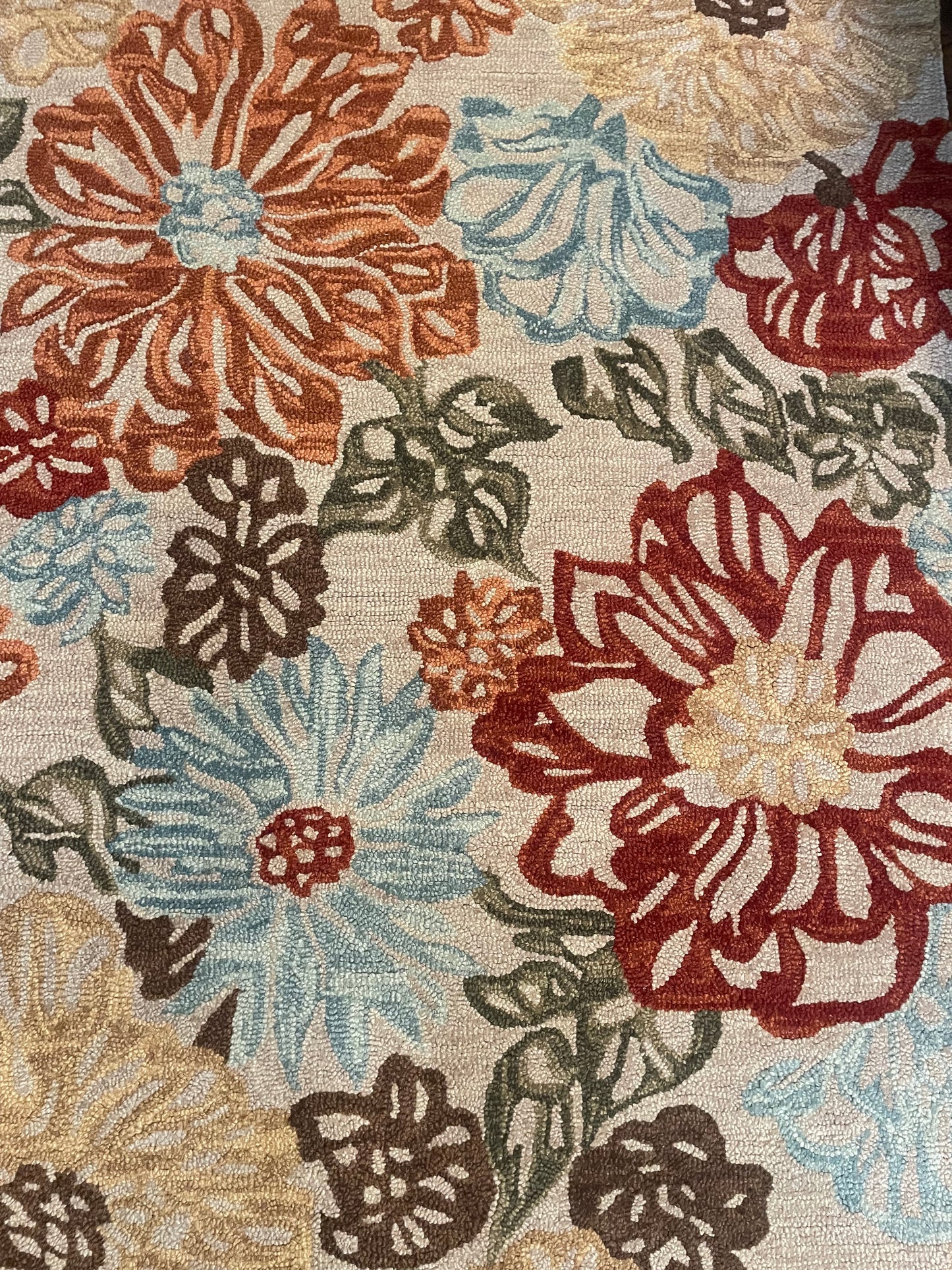 3’6” x 5’6” botanical Momeni wool rug 🌺