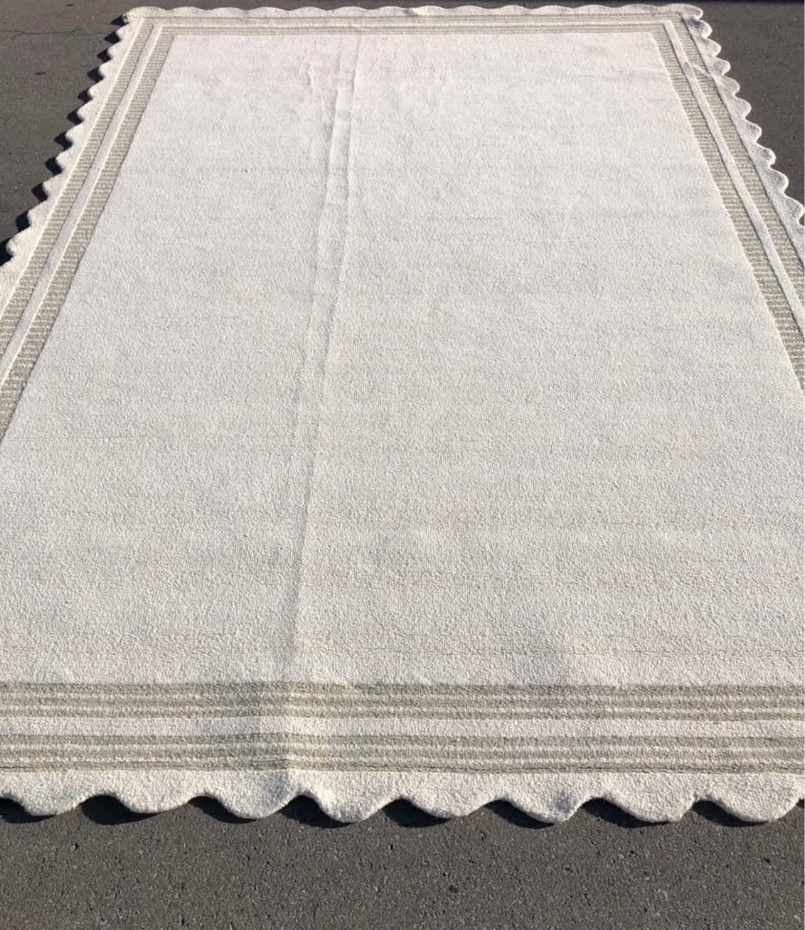 8x11 ivory & grey Chris Loves Julia rug 🕊️
