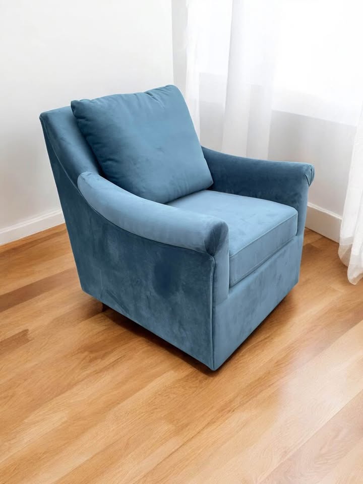 Super soft blue swivel accent chair ♡