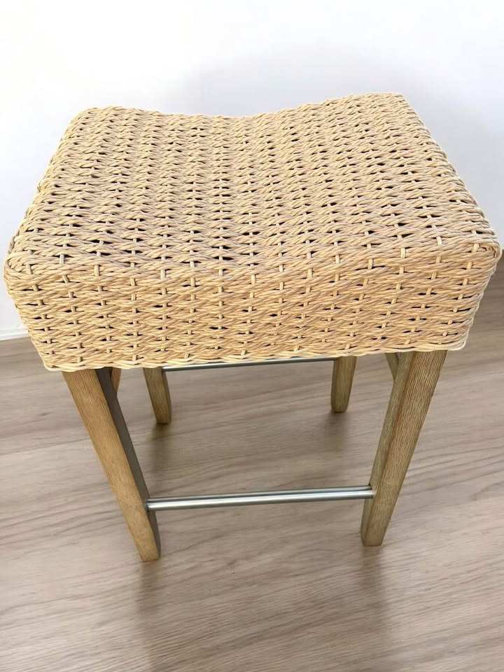 Nathan James backless woven counterheight stools 🌻