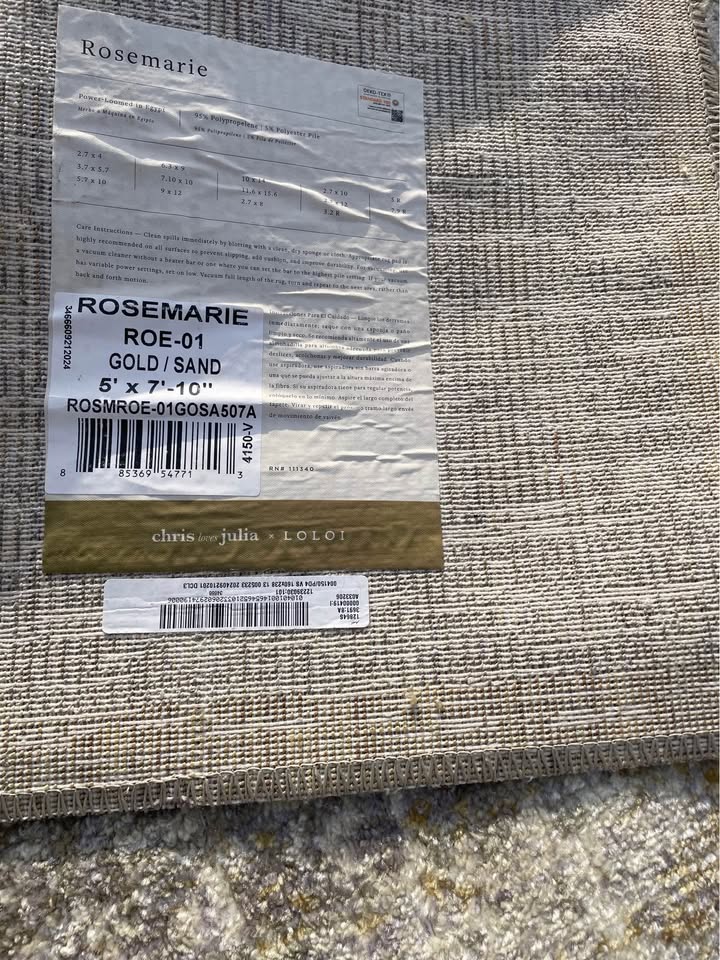 5x8 gold & sand neutral Loloi rug ✨