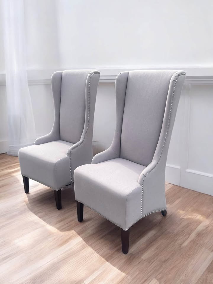 2 wingback dining chairs 🕊️