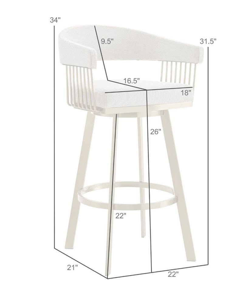 Swivel gray & gold counterheight barstool ✨