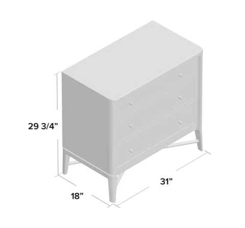 Oversized whitewashed nightstand πͺ΄