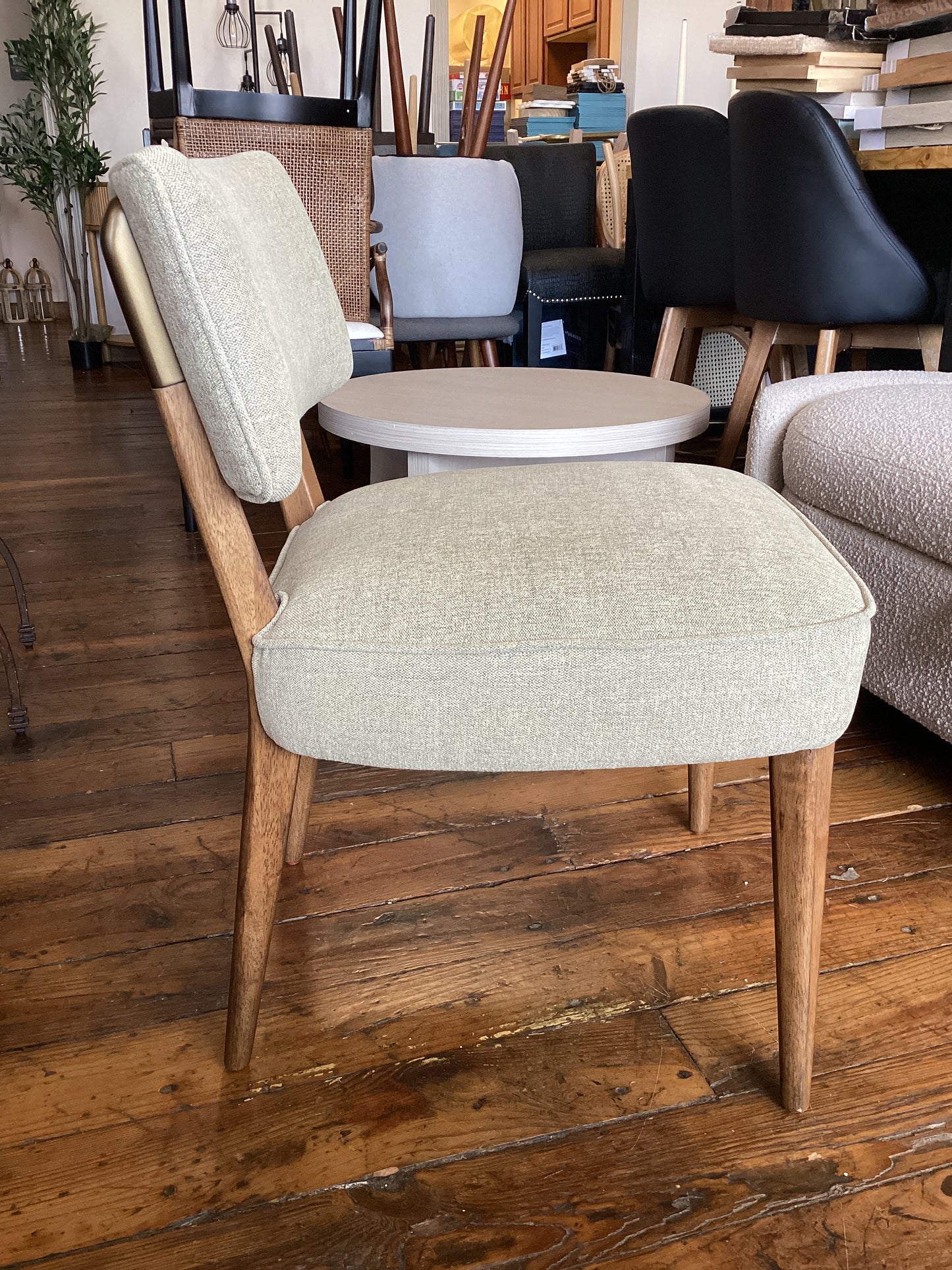 2 Four Hands light green modern dining or accent chairs 💫