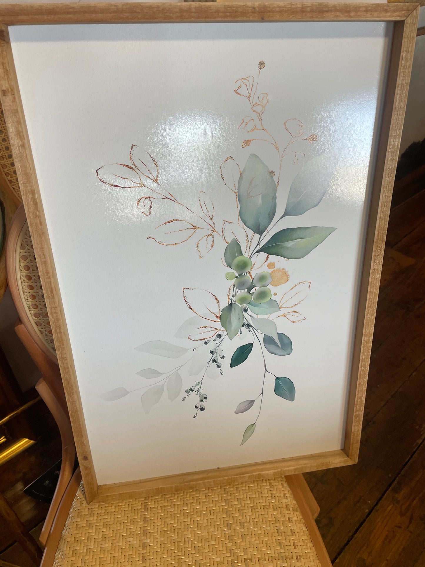 Wood framed flower print 🪴