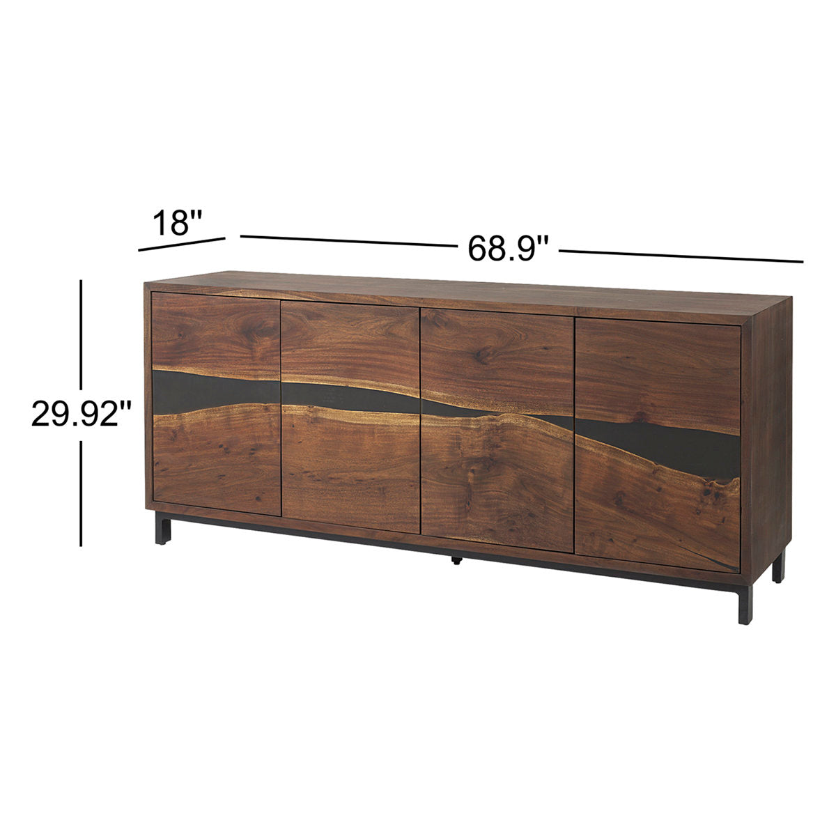 Mercana brown wood sideboard