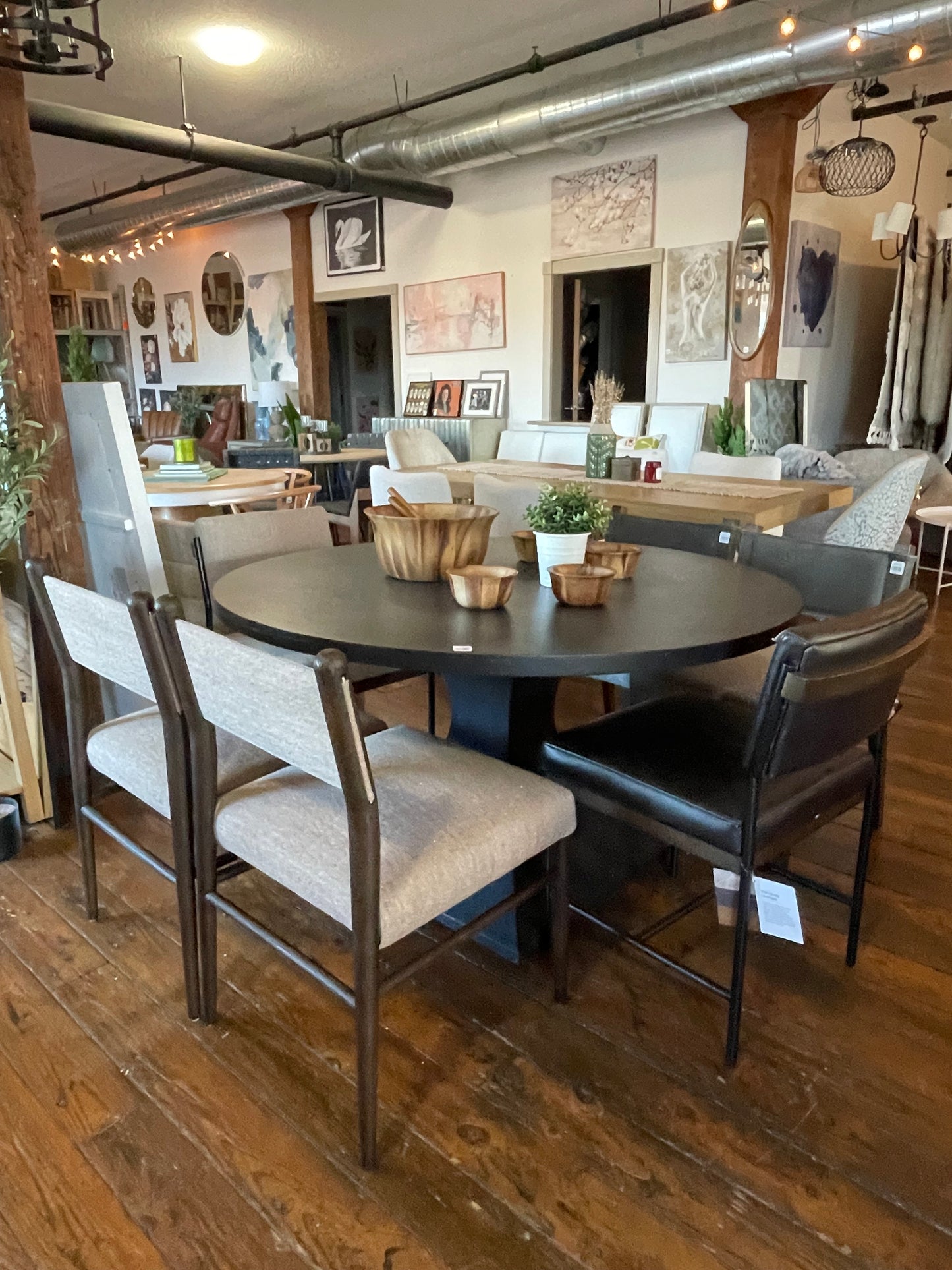 Four Hands upholstered chair w/ oak wood frame 🪑