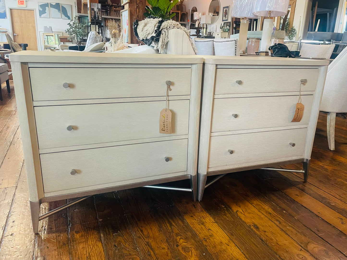 Oversized whitewashed nightstand πͺ΄