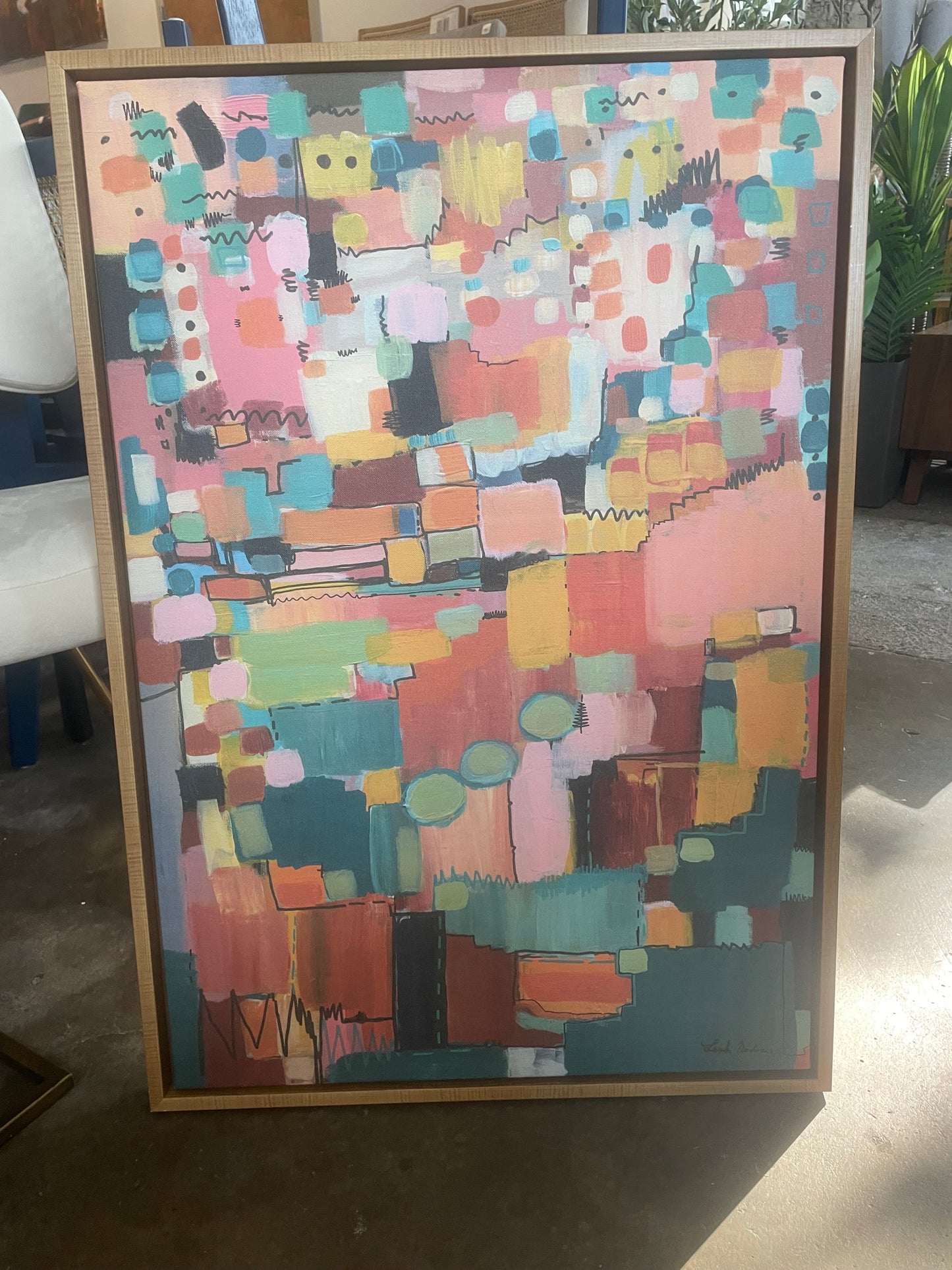 Colorful 23x33 natural framed canvas 💐