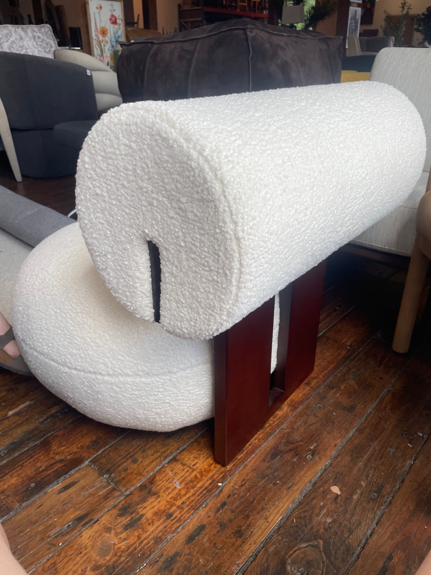 CB2 dupe - Modern white boucle accent chair 🤍