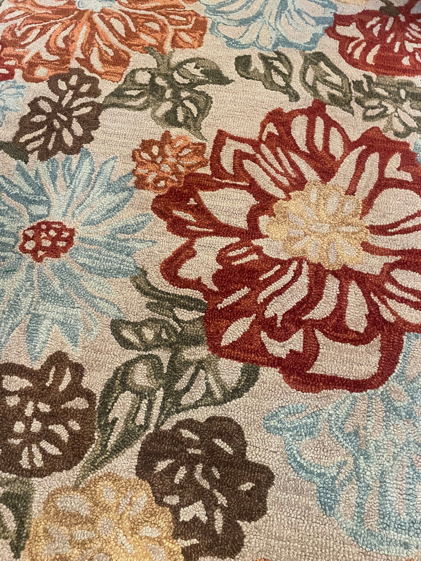 3’6” x 5’6” botanical Momeni wool rug 🌺