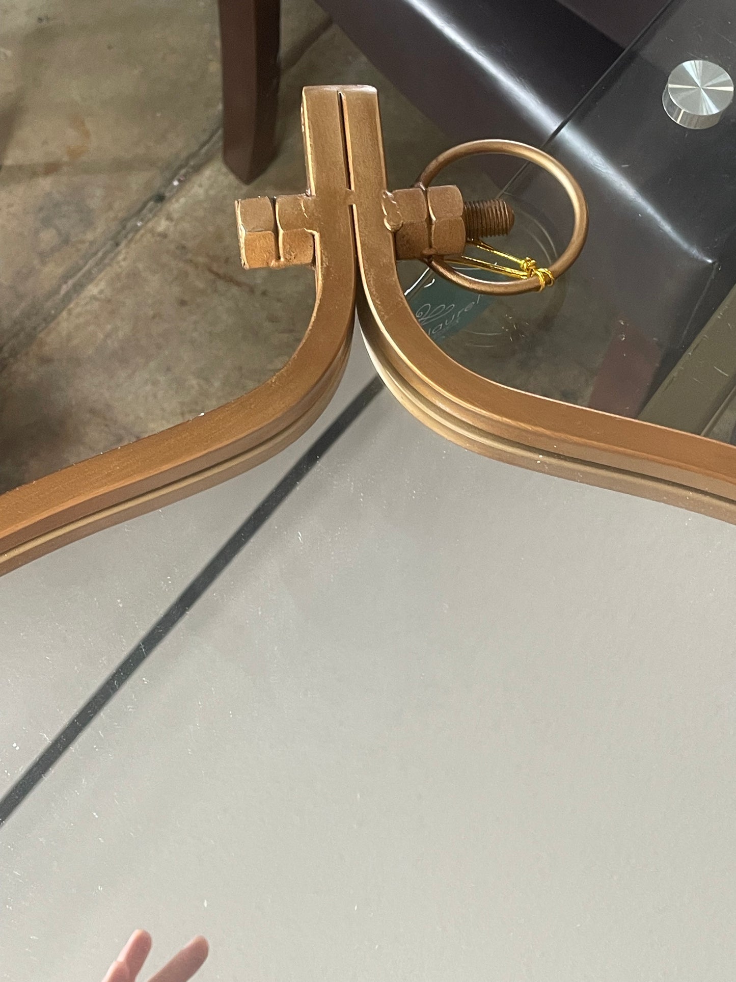 Pocketwatch round gold mirror ✨
