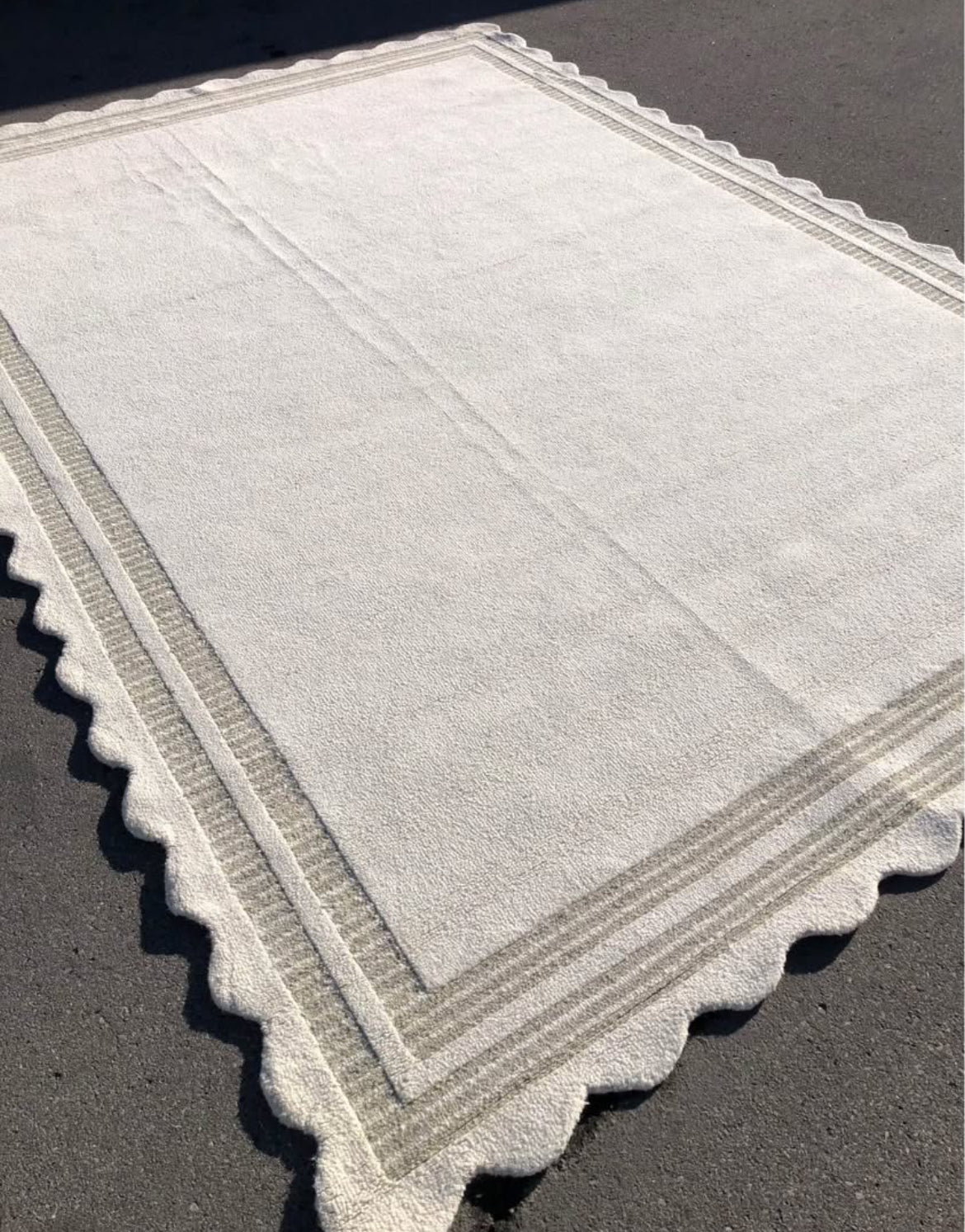 8x11 ivory & grey Chris Loves Julia rug 🕊️