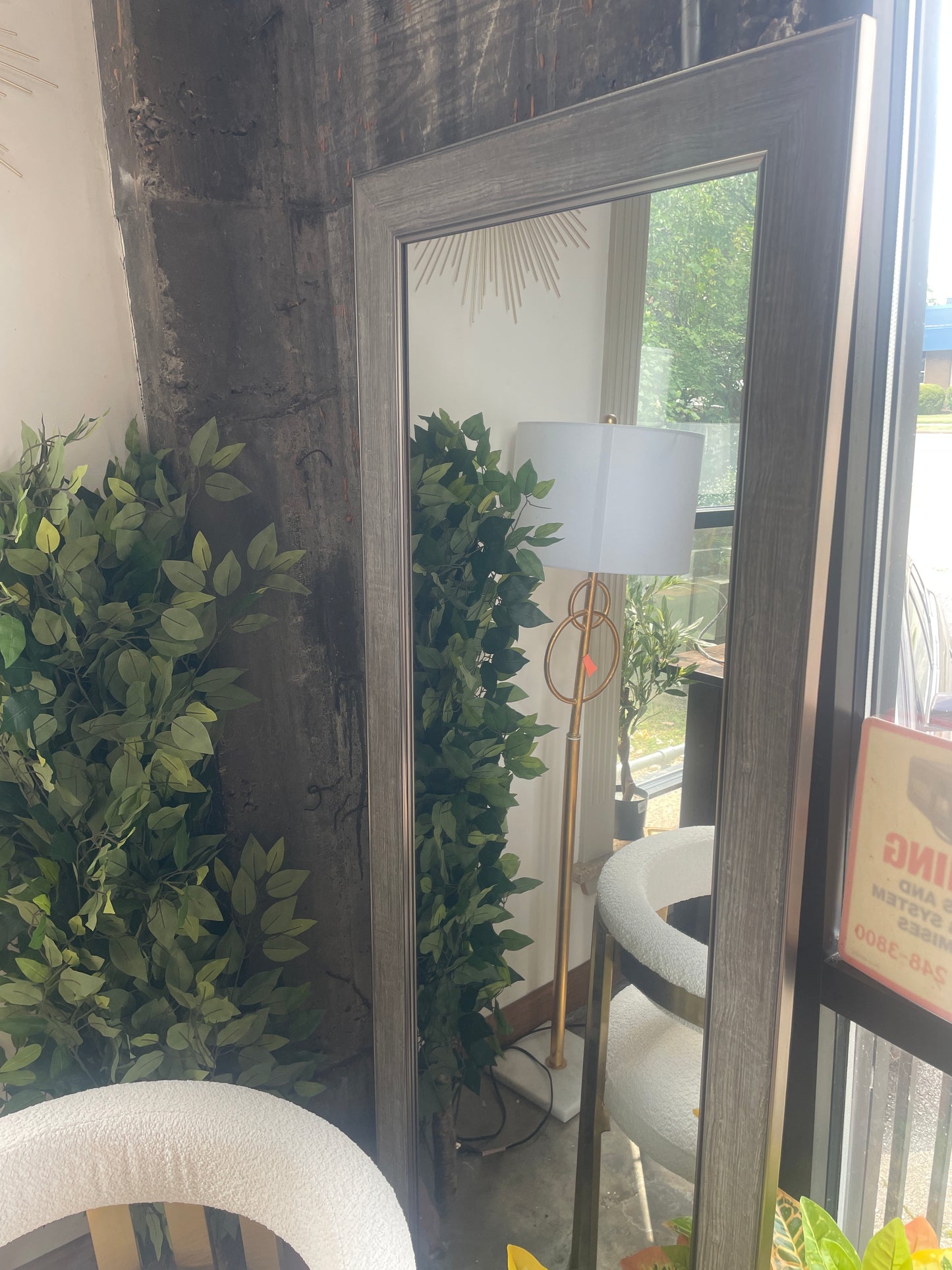 Full length 24x68 grey mirror 🩶