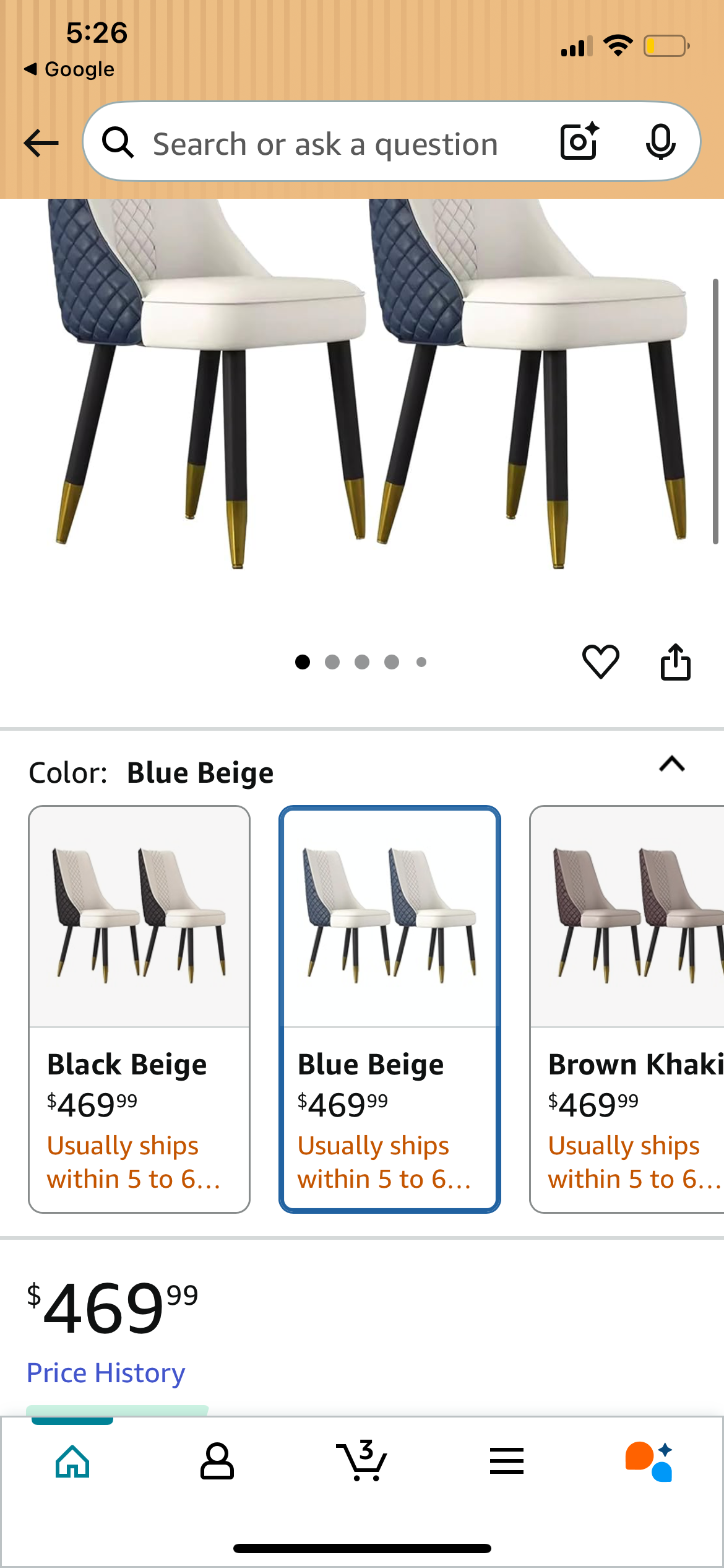 2 dark blue & grey faux leather chairs 🖤