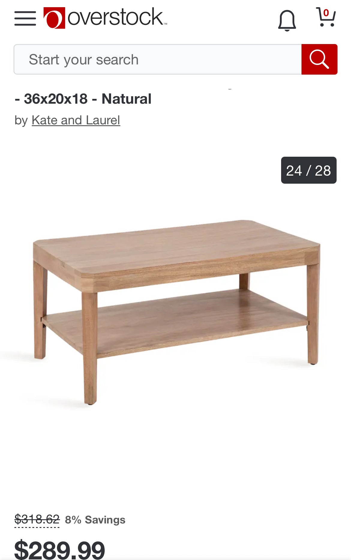 Modern natural mango wood coffee table☕