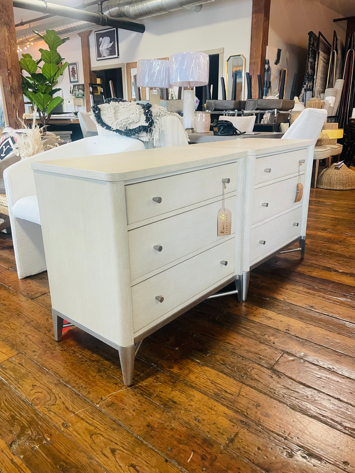 Oversized whitewashed nightstand πͺ΄