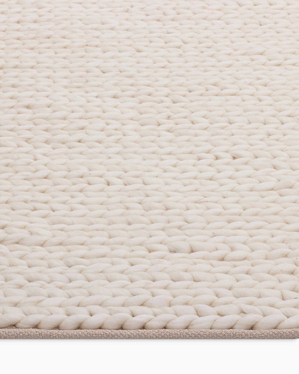 Chunky braided wool rug 8' x 10'