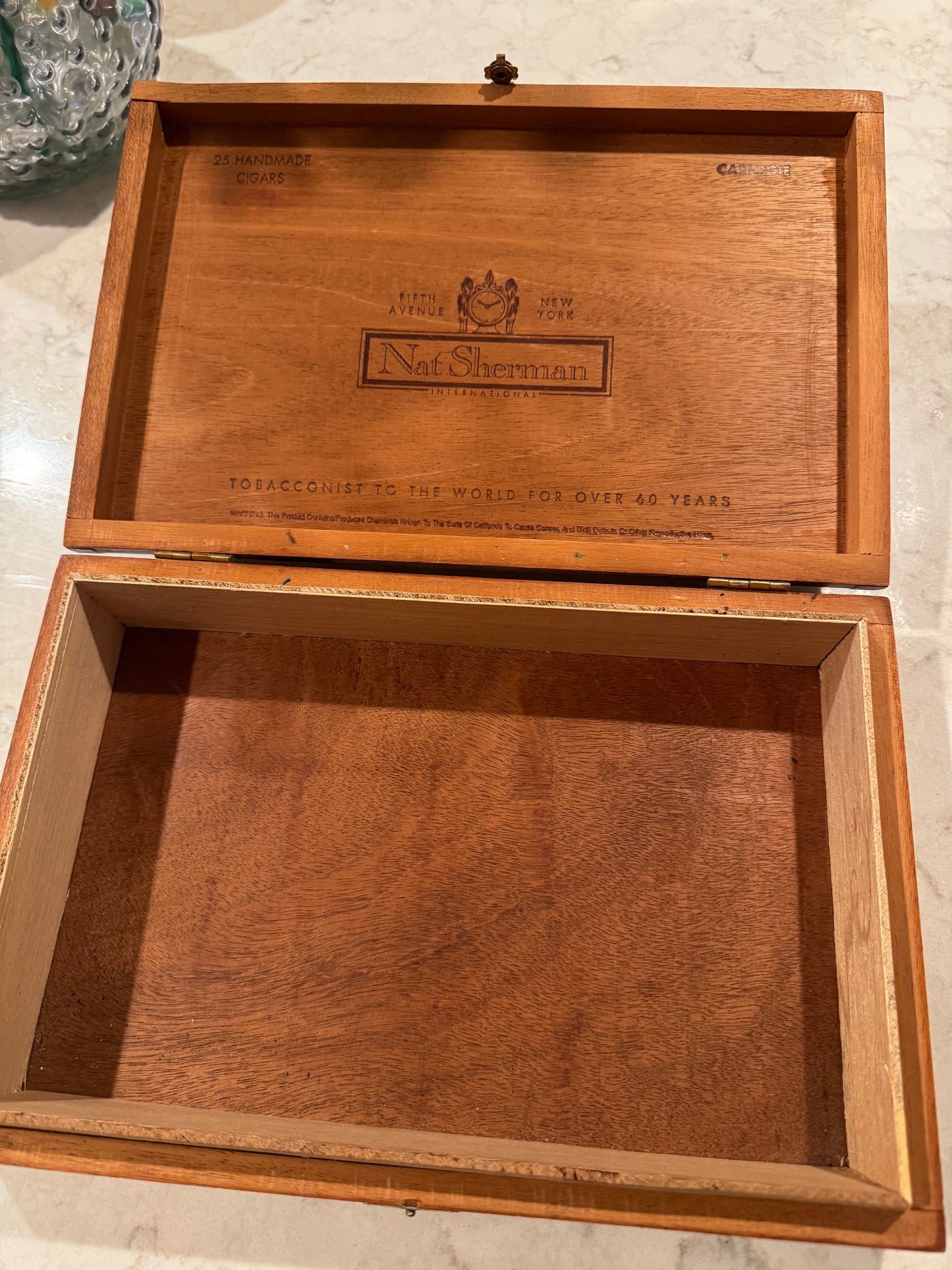 Vintage wood Nat Sherman cigar box 🤎