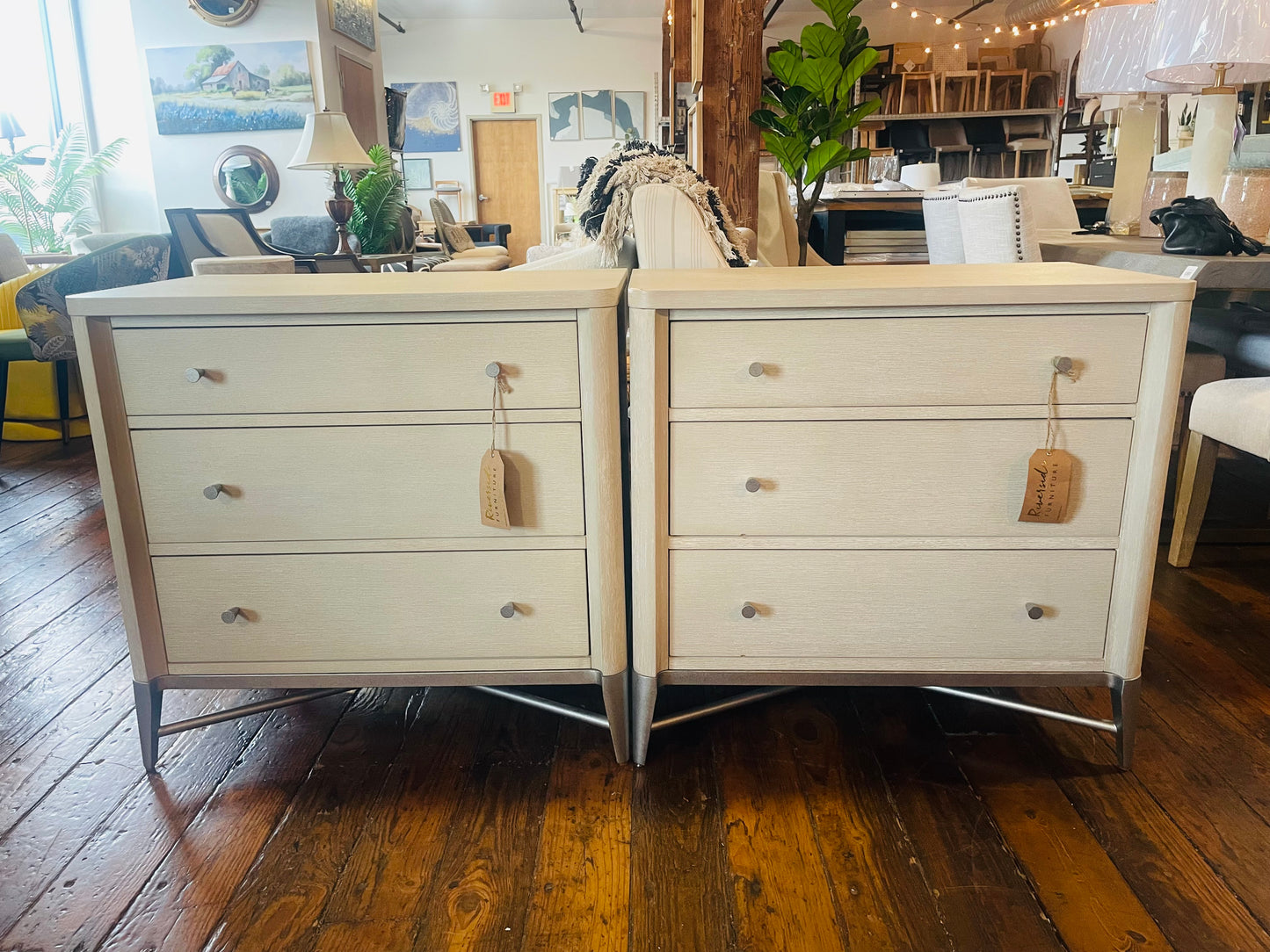 Oversized whitewashed nightstand πͺ΄