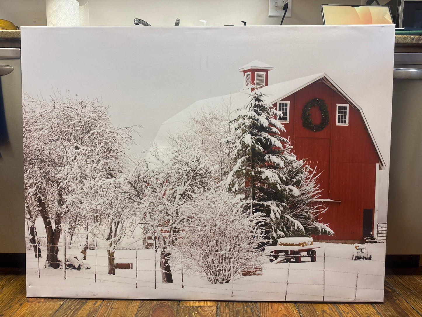 36x48 winter country canvas ❄️