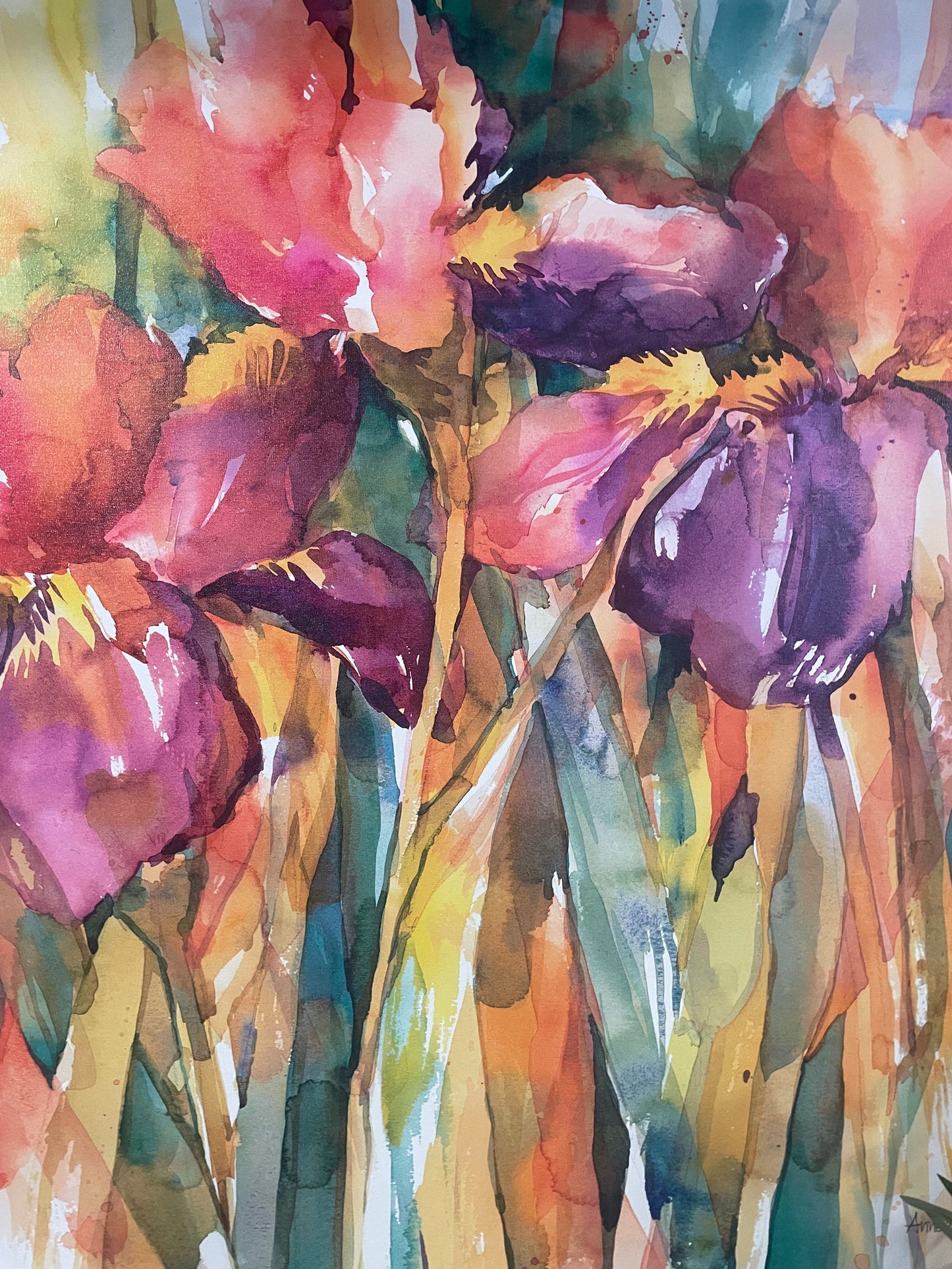Colorful flowers 35” square canvas 💐