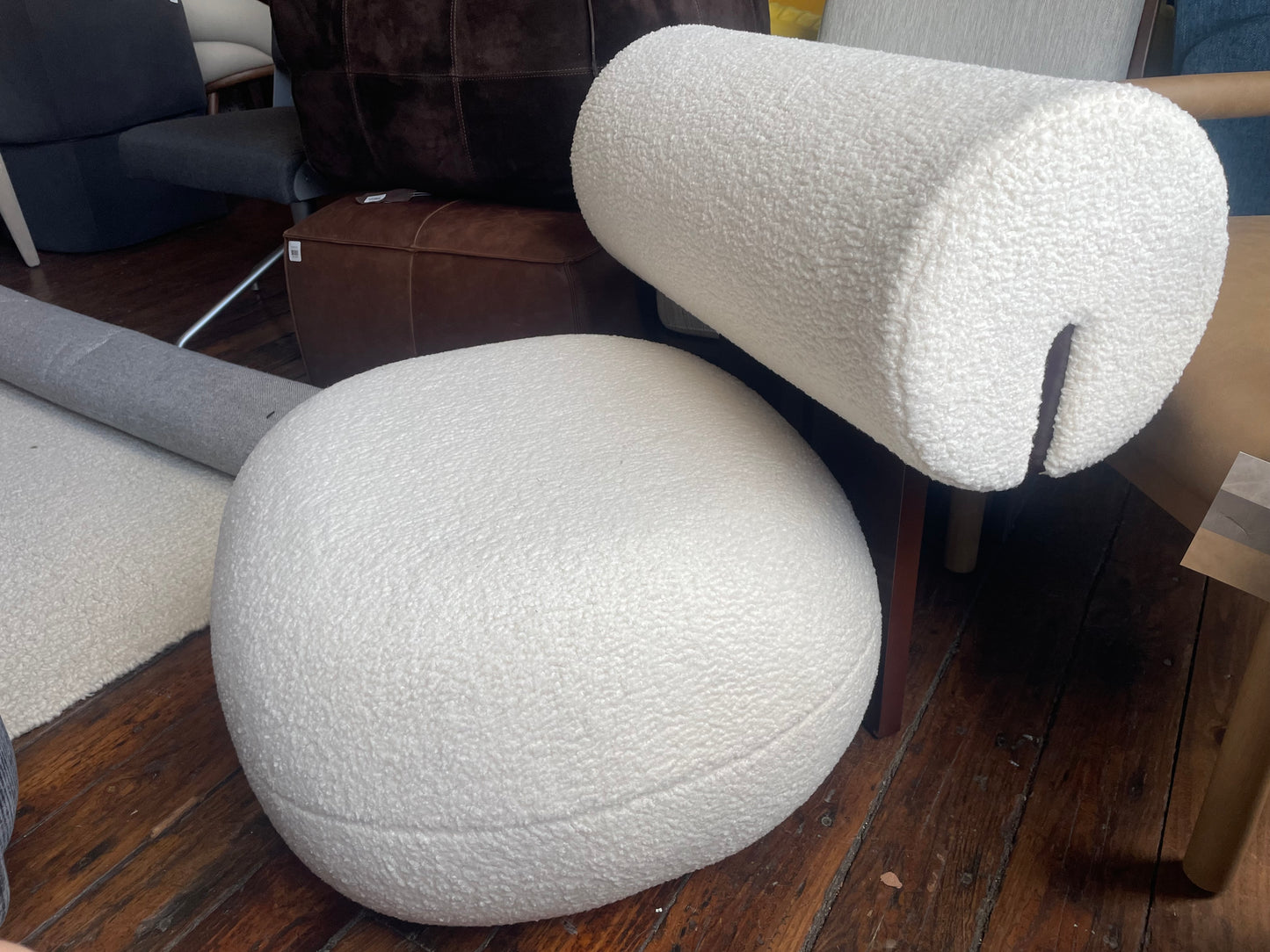 CB2 dupe - Modern white boucle accent chair 🤍