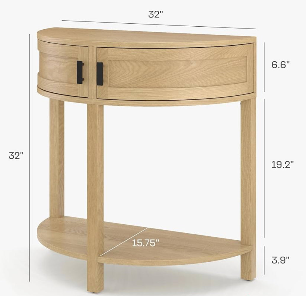 Half moon wood console 🌙