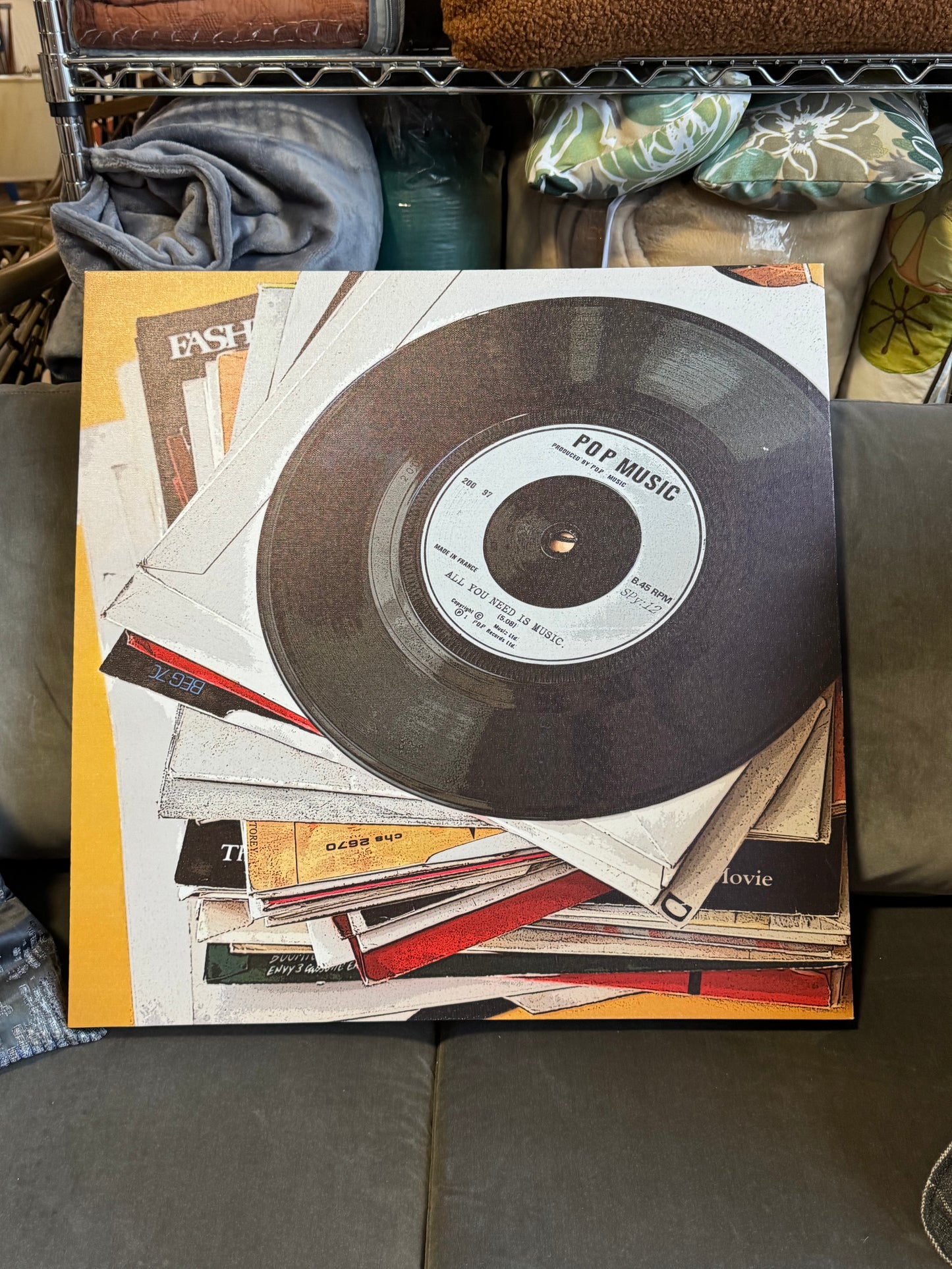 22” square vinyl canvas