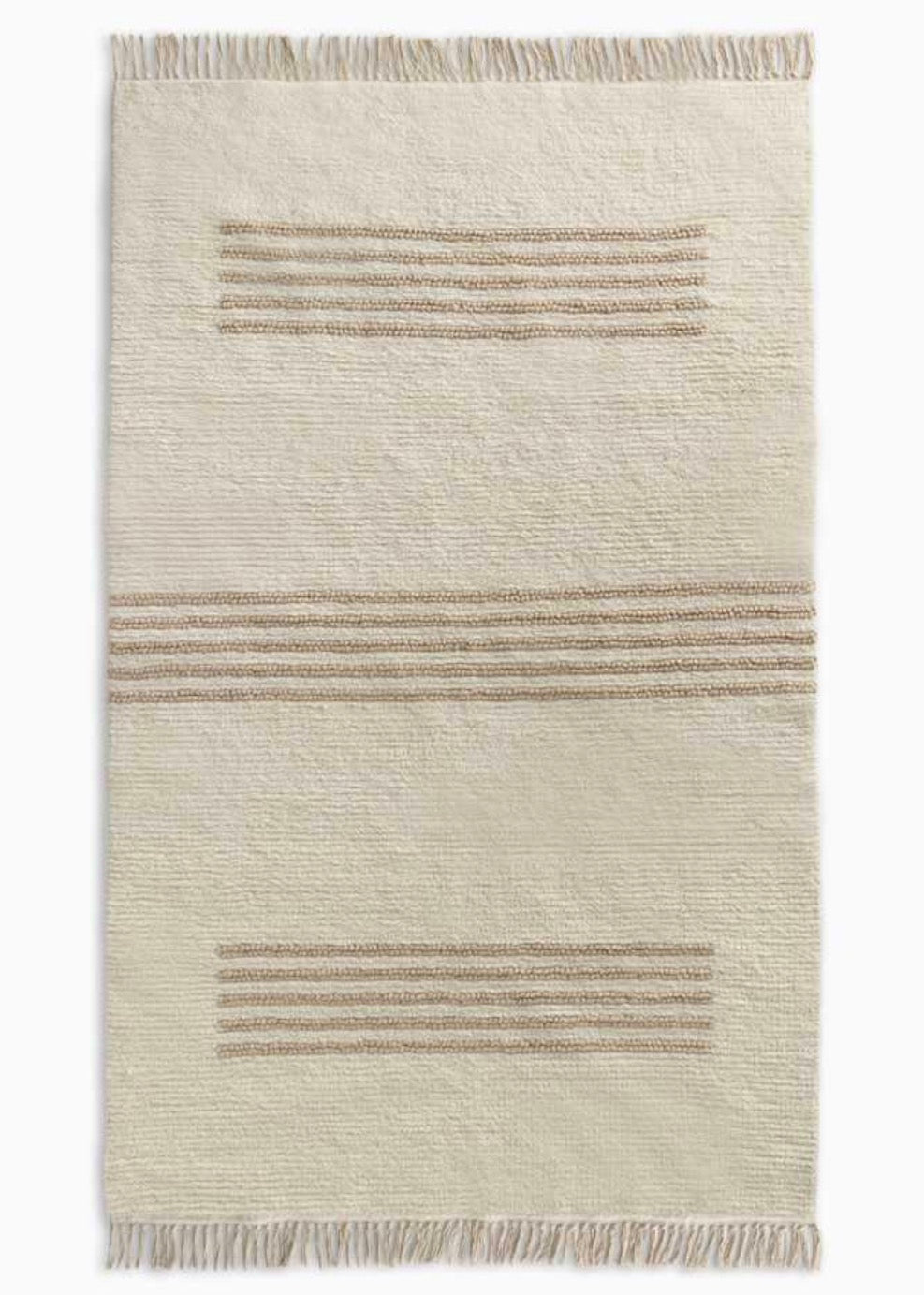 Hand-knotted wool rug 3' x 5' 🤍
