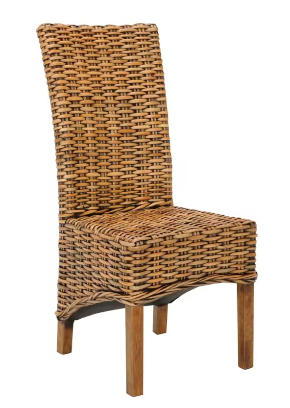 Brown wicker dining chair 🌻
