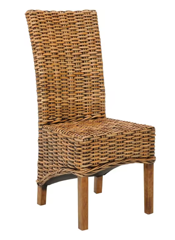 Brown wicker dining chair 🌻