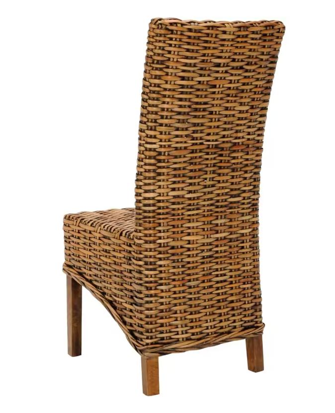 Brown wicker dining chair 🌻