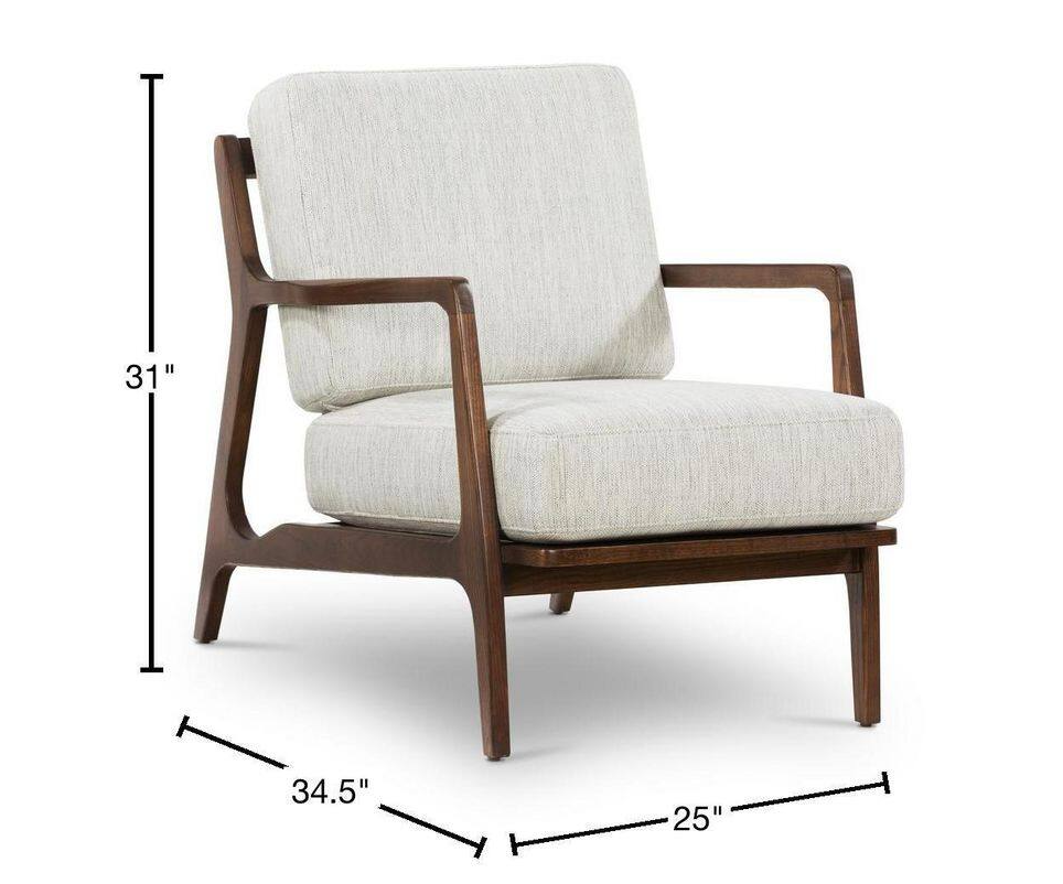 Poly & Bark linen & wood armchair 🩶
