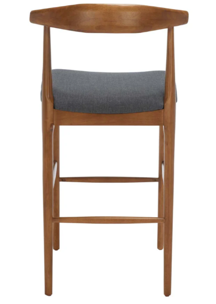 Retro walnut/dark grey cushion 26-inch barstool π₯