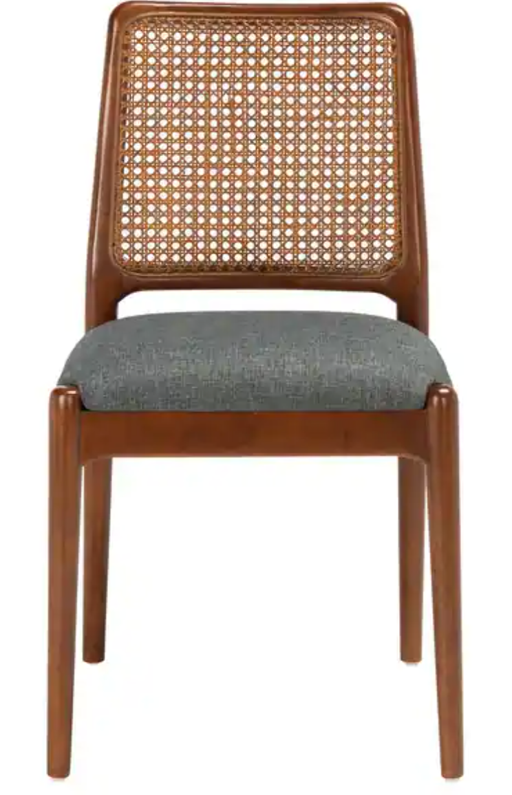 Brown & grey rattan coastal dining chairs 🤎