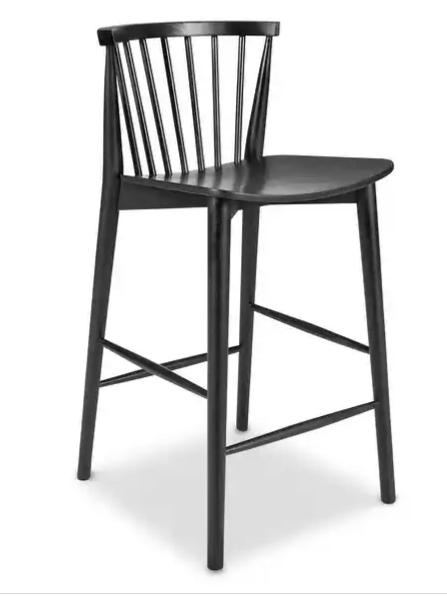Black counterheight Poly & Bark barstool 🖤