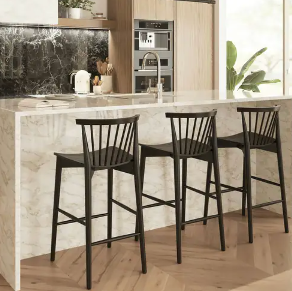 Black counterheight Poly & Bark barstool 🖤