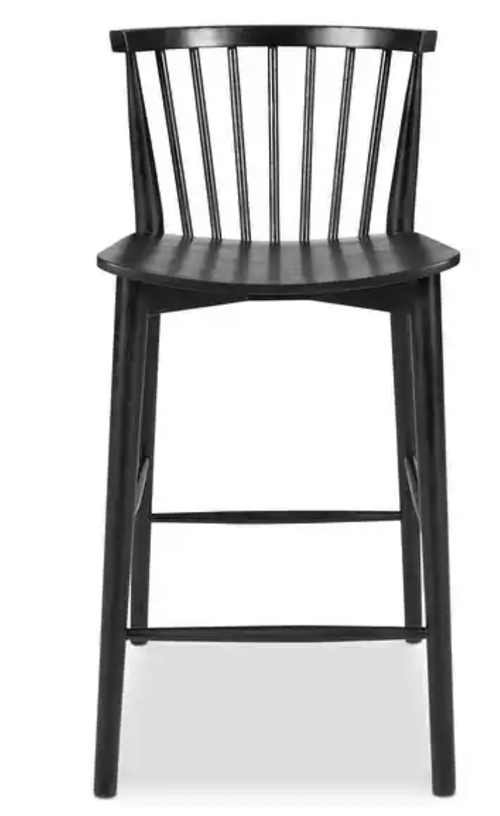Black counterheight Poly & Bark barstool 🖤