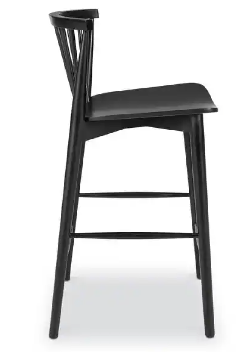 Black counterheight Poly & Bark barstool 🖤