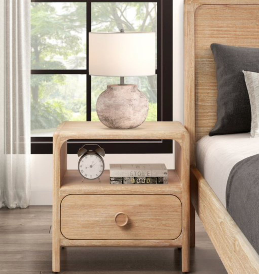 Light brown wood nightstand 🪷