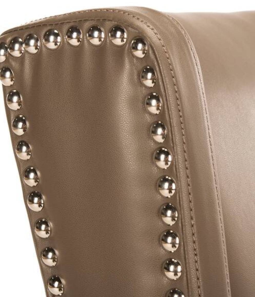 4 vegan leather dining chairs in espresso w/ nailhead trim 🍽️