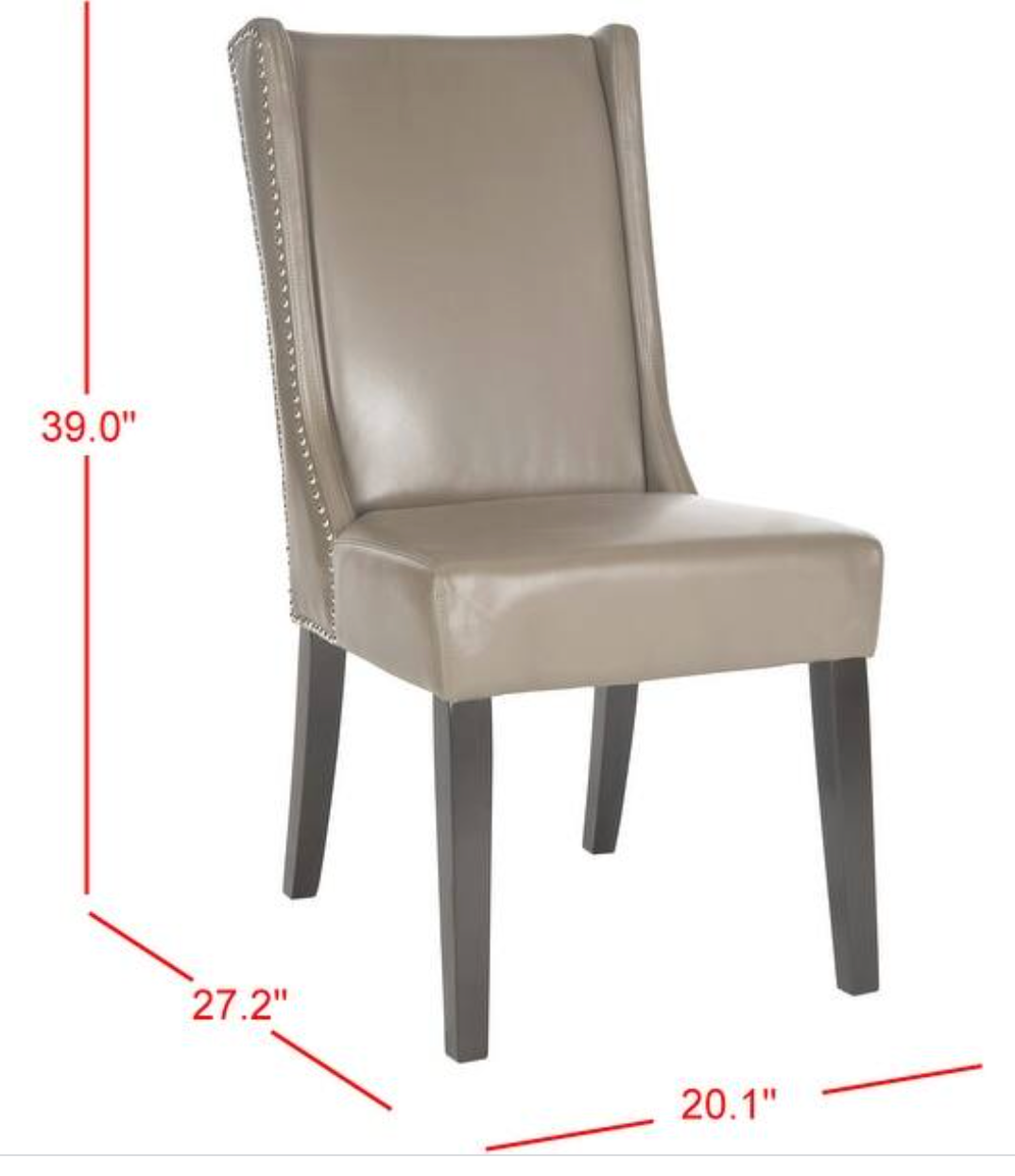 4 vegan leather dining chairs in espresso w/ nailhead trim 🍽️