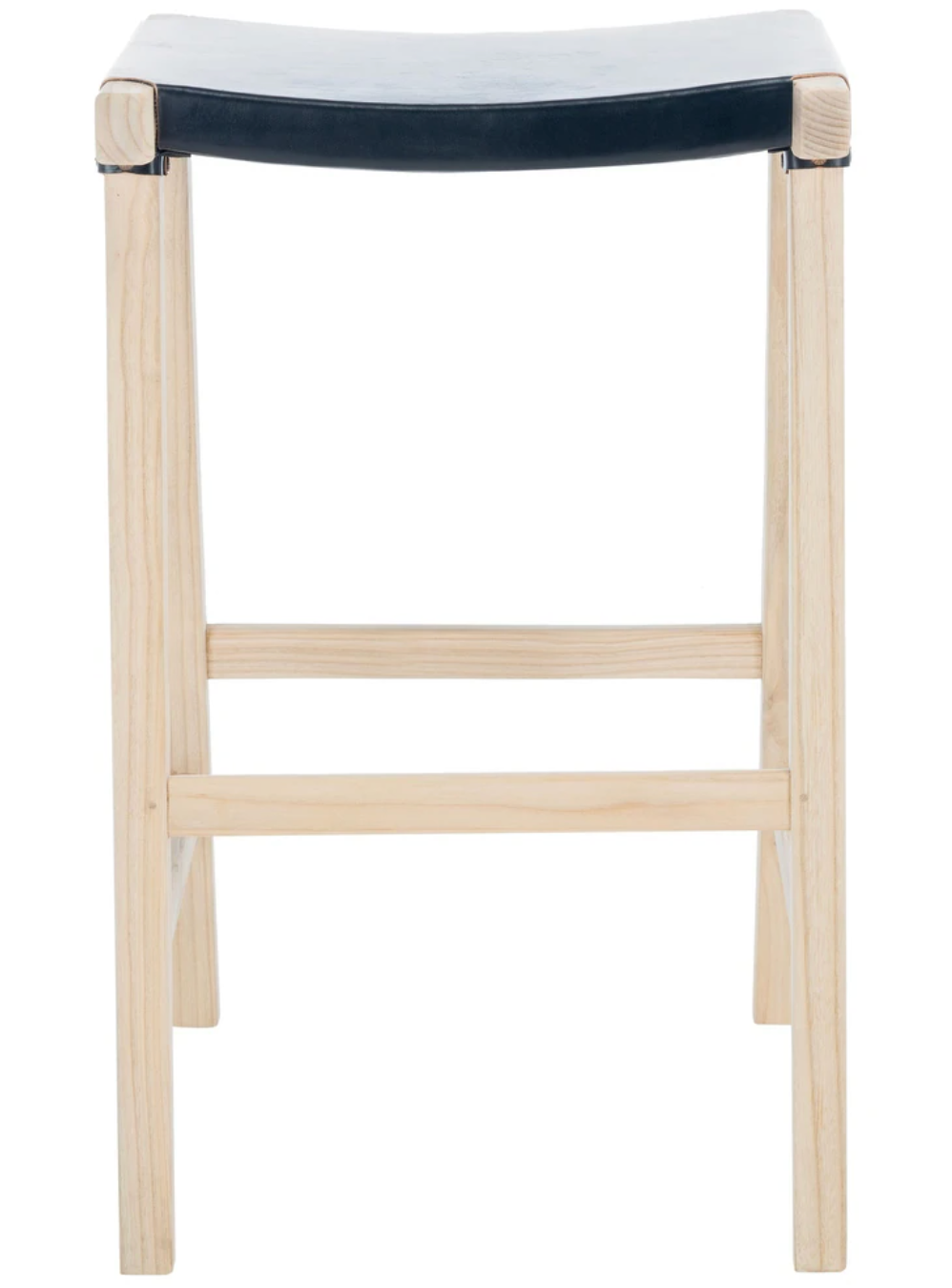 Black leather backless barheight barstool 🥂