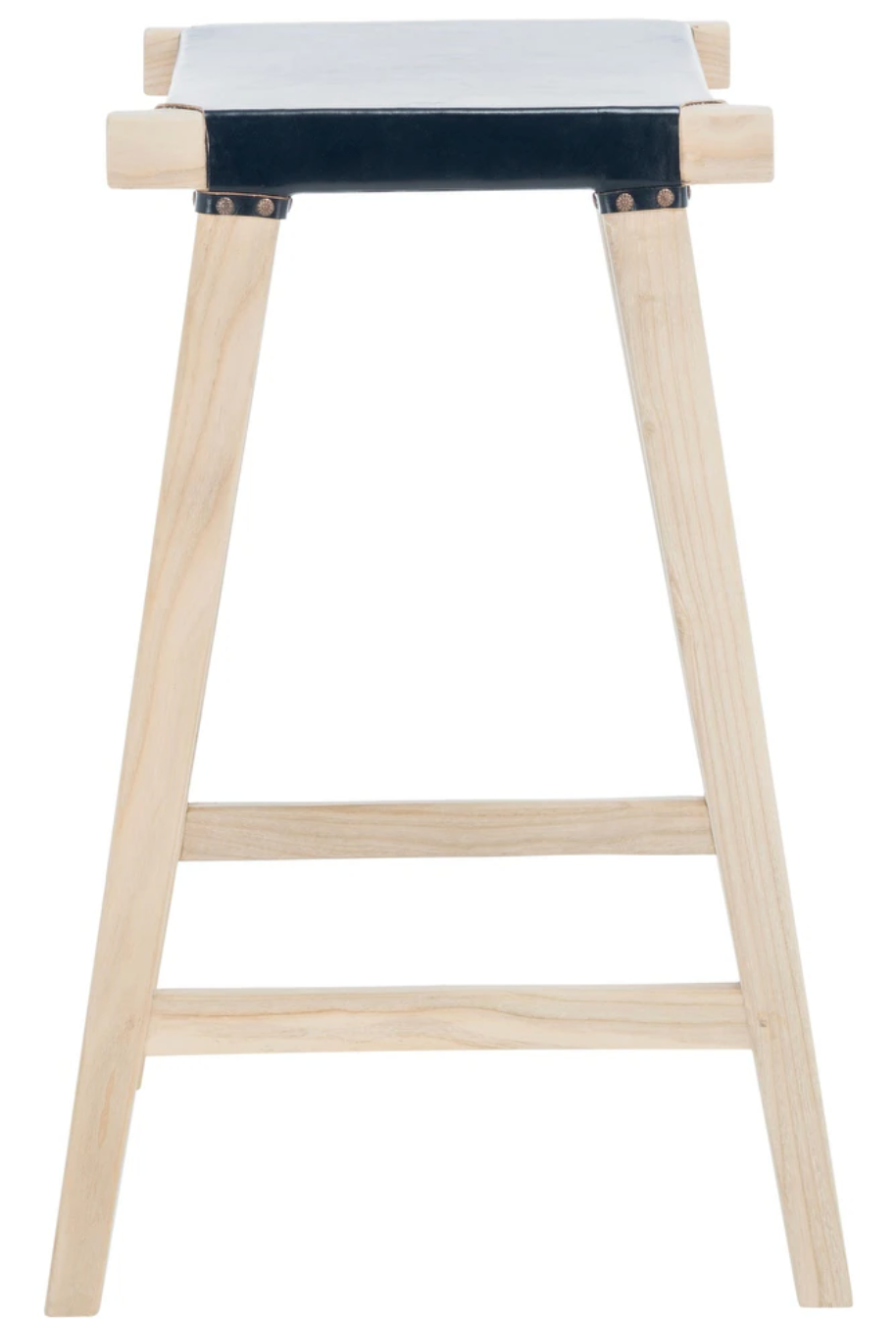 Black leather backless barheight barstool 🥂
