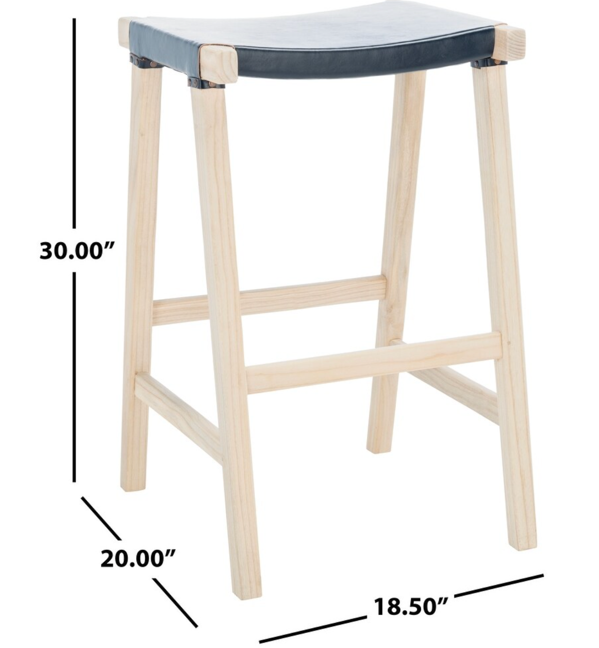 Black leather backless barheight barstool 🥂